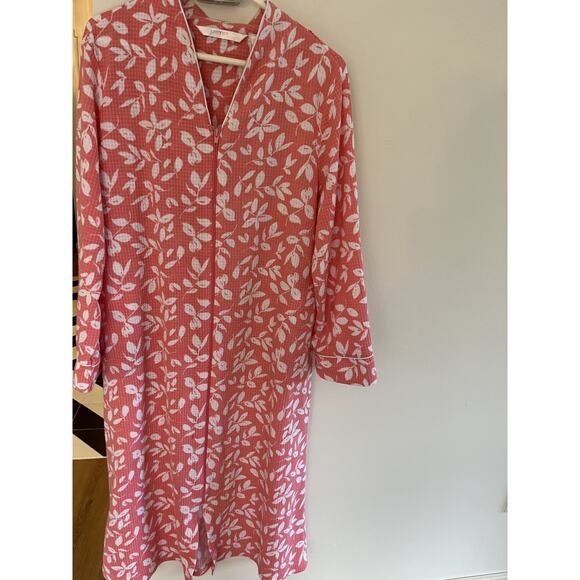 Jasmine Rose Other - Jasmine Rose Womens XL Pink Robe Duster House Lounge Dress Maxi Zip Up Pockets